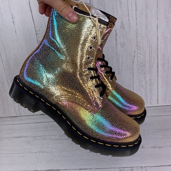 NEW Dr. Martens 1460 Boots in Sand Multicolor Womens Size 6 with Box - Picture 4 of 8